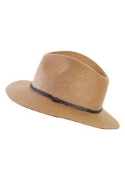 Product shot of the Classic Hat in colour Camel, from the front