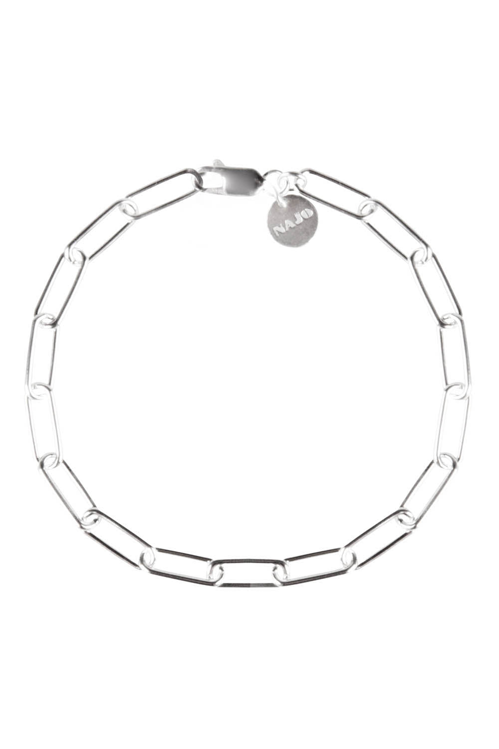 Product shot of the Vista Chain Bracelet in colour Silver (Metallics), from the front