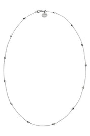 Product shot of the Like A Breeze Necklace in colour Silver (Metallics), from the front