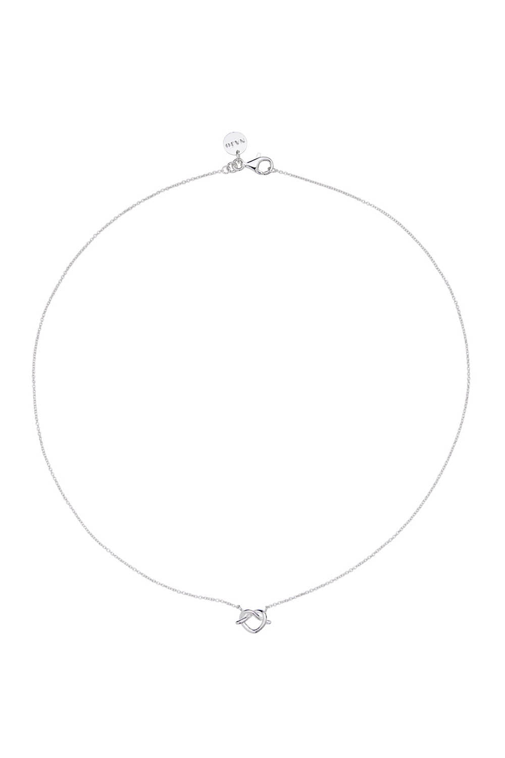 Product shot of the Eternal Silver Necklace in colour Silver (Metallics), from the front