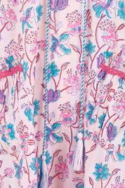 Product shot of the Epson Cotton Maxi Dress – Cupcake in colour Cupcake, showing detail