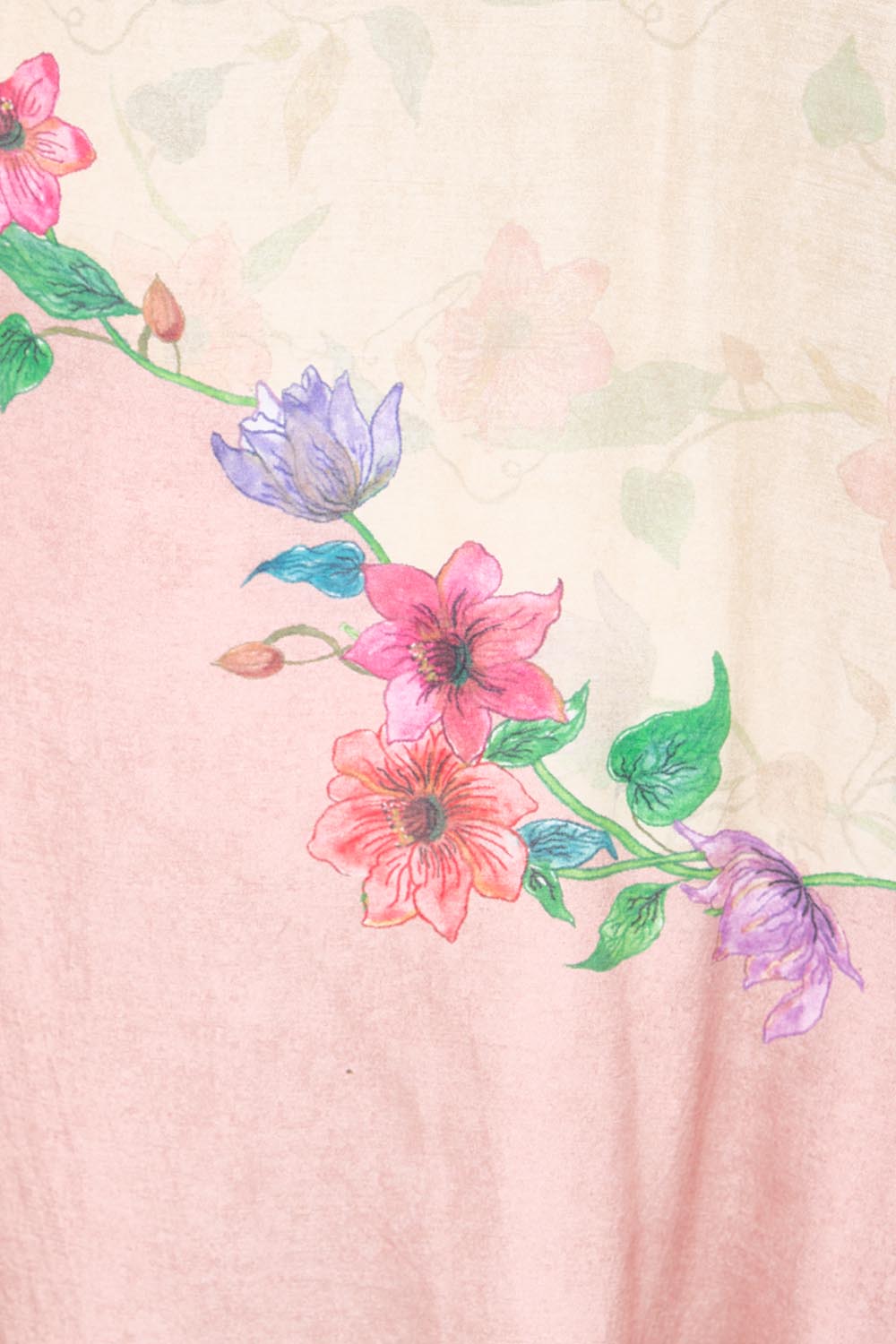 Product shot of the Rosary Kimono – Rosary in colour Rosary, showing detail