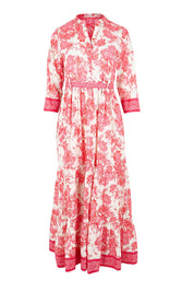 Product shot of the Leela Cotton Maxi Dress – Jasminewhite in colour Jasminewhite, from the front