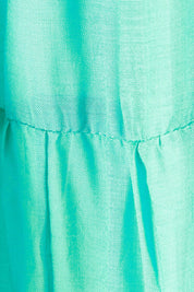 Product shot of the Matilda Top in colour Emerald (Green), detail