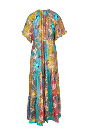 Product shot of the Amisha S/S Maxi in colour Chai, from the back