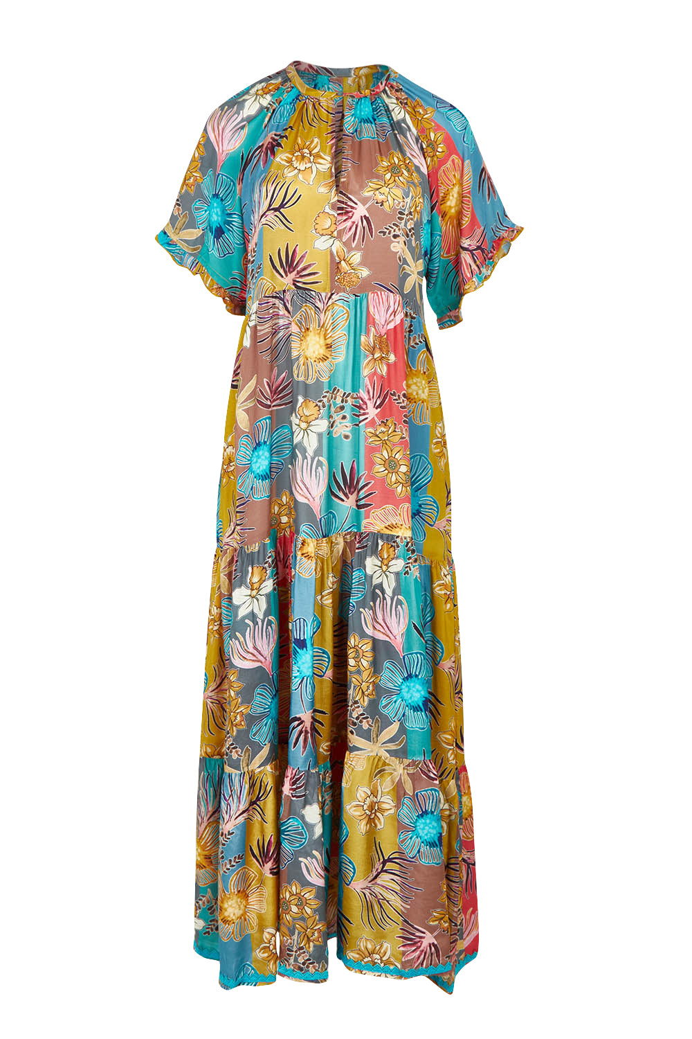 Product shot of the Amisha S/S Maxi in colour Chai, from the front