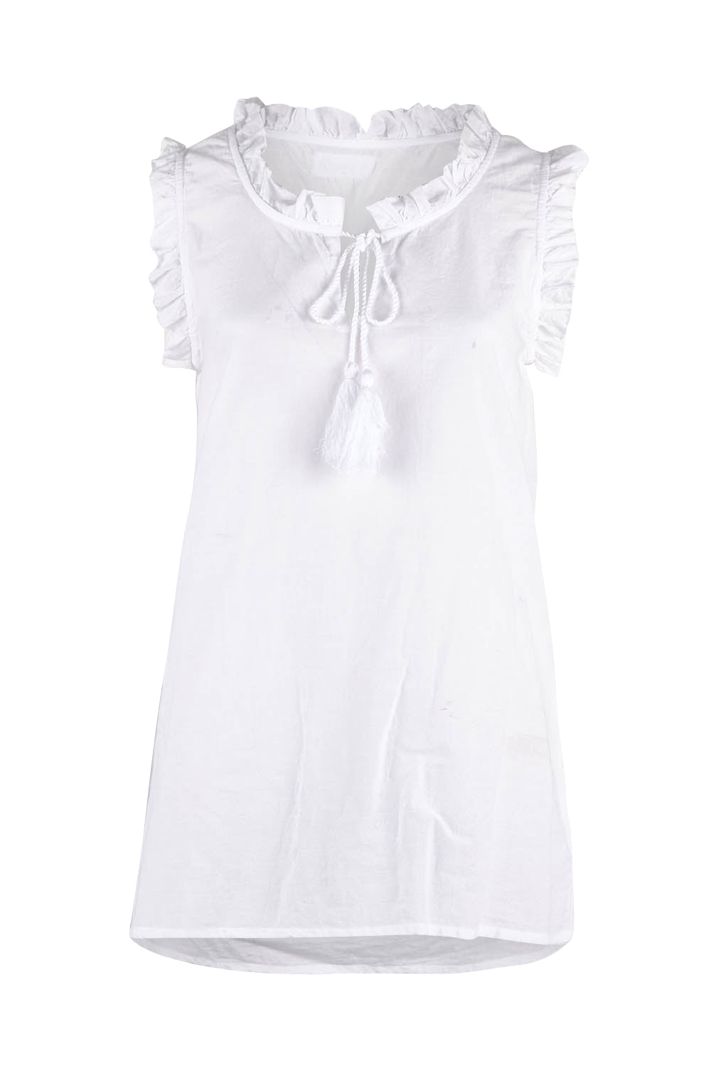Product shot of the Sophia Cami in colour White (White), from the front