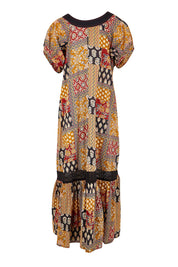 Product shot of the Sao Paulo Cotton Midi Dress – Mexico in colour Mexico, from the back