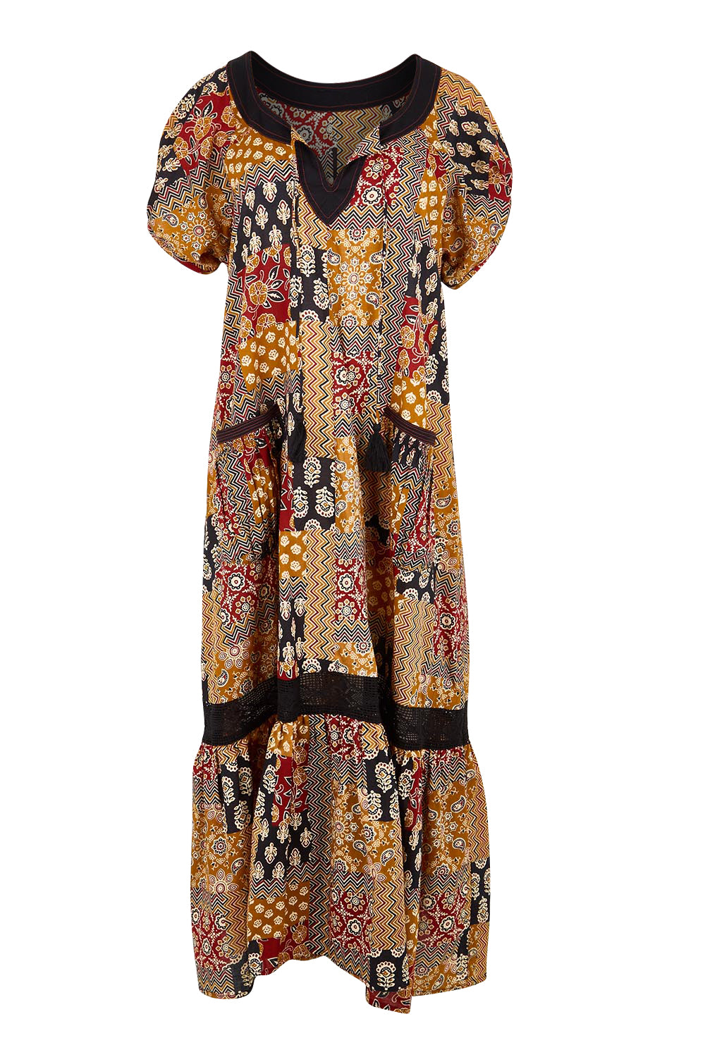 Product shot of the Sao Paulo Cotton Midi Dress – Mexico in colour Mexico, from the front