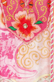 Product shot of the Sao Paulo Maxi Dress in colour Charlise (Pink), detail
