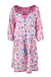 Product shot of the Sao Paulo Cotton Dress – Cupcake in colour Cupcake, from the front
