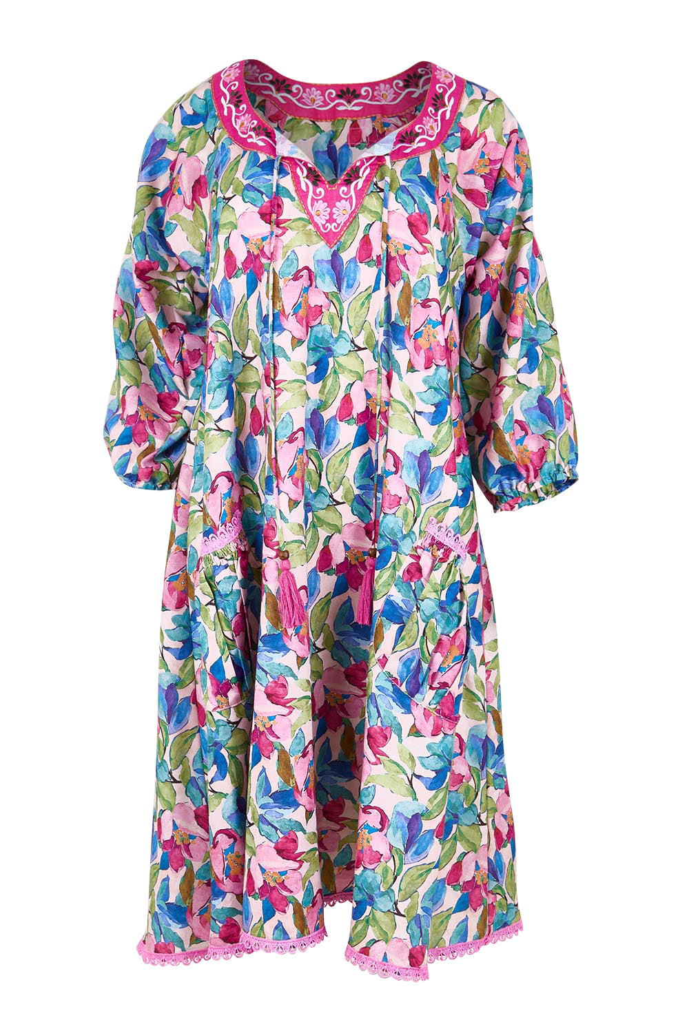 Product shot of the Sao Paulo Long Sleeve Dress – Forsvik in colour Forsvik, from the front