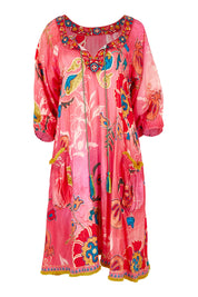 Product shot of the Sao Paulo Long Sleeve Dress in colour Gloria (Pink), from the front