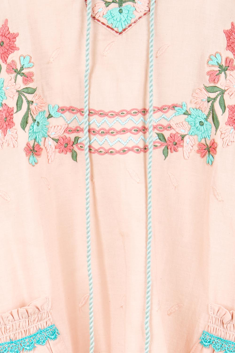 Product shot of the Sao Paulo Cotton Dress – Amazon in colour Amazon, showing detail