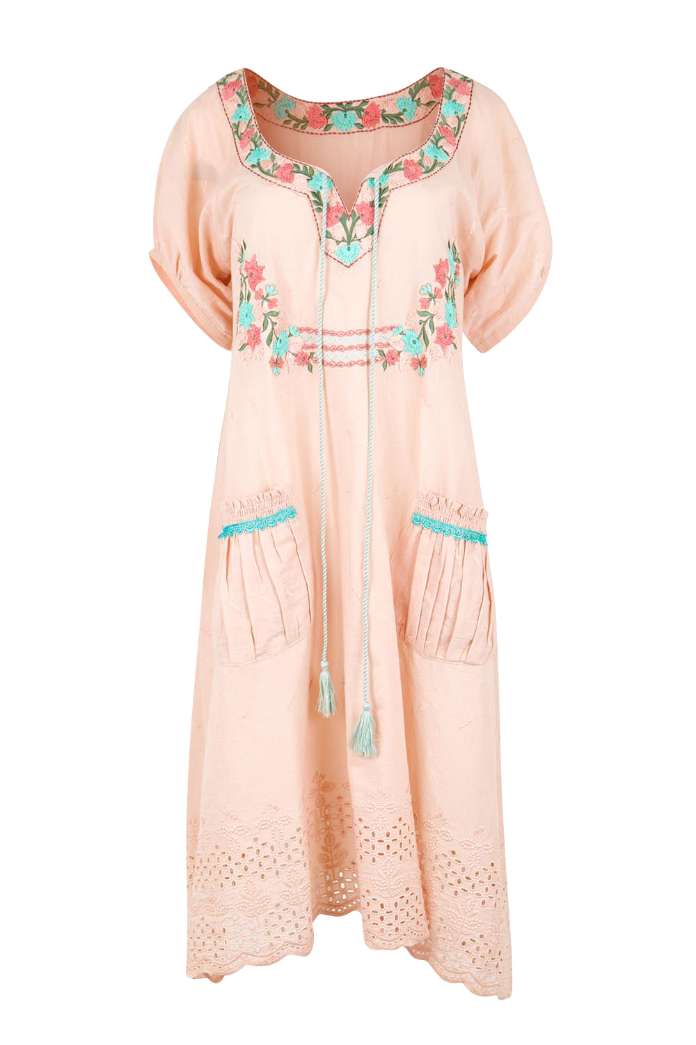 Product shot of the Sao Paulo Cotton Dress – Amazon in colour Amazon, from the front