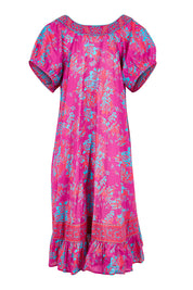 Product shot of the Sao Paulo Cotton Dress – Jasminepink in colour Jasminepink, from the back