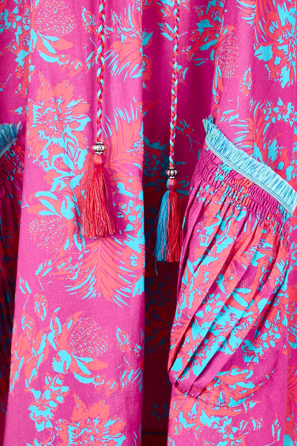 Product shot of the Sao Paulo Cotton Dress – Jasminepink in colour Jasminepink, showing detail