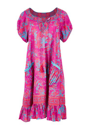 Product shot of the Sao Paulo Cotton Dress – Jasminepink in colour Jasminepink, from the front