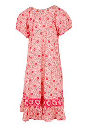 Product shot of the Sao Paulo Cotton Dress – Jasminewhite in colour Jasminewhite, from the back