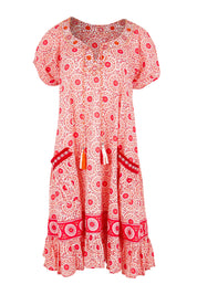Product shot of the Sao Paulo Cotton Dress – Jasminewhite in colour Jasminewhite, from the front