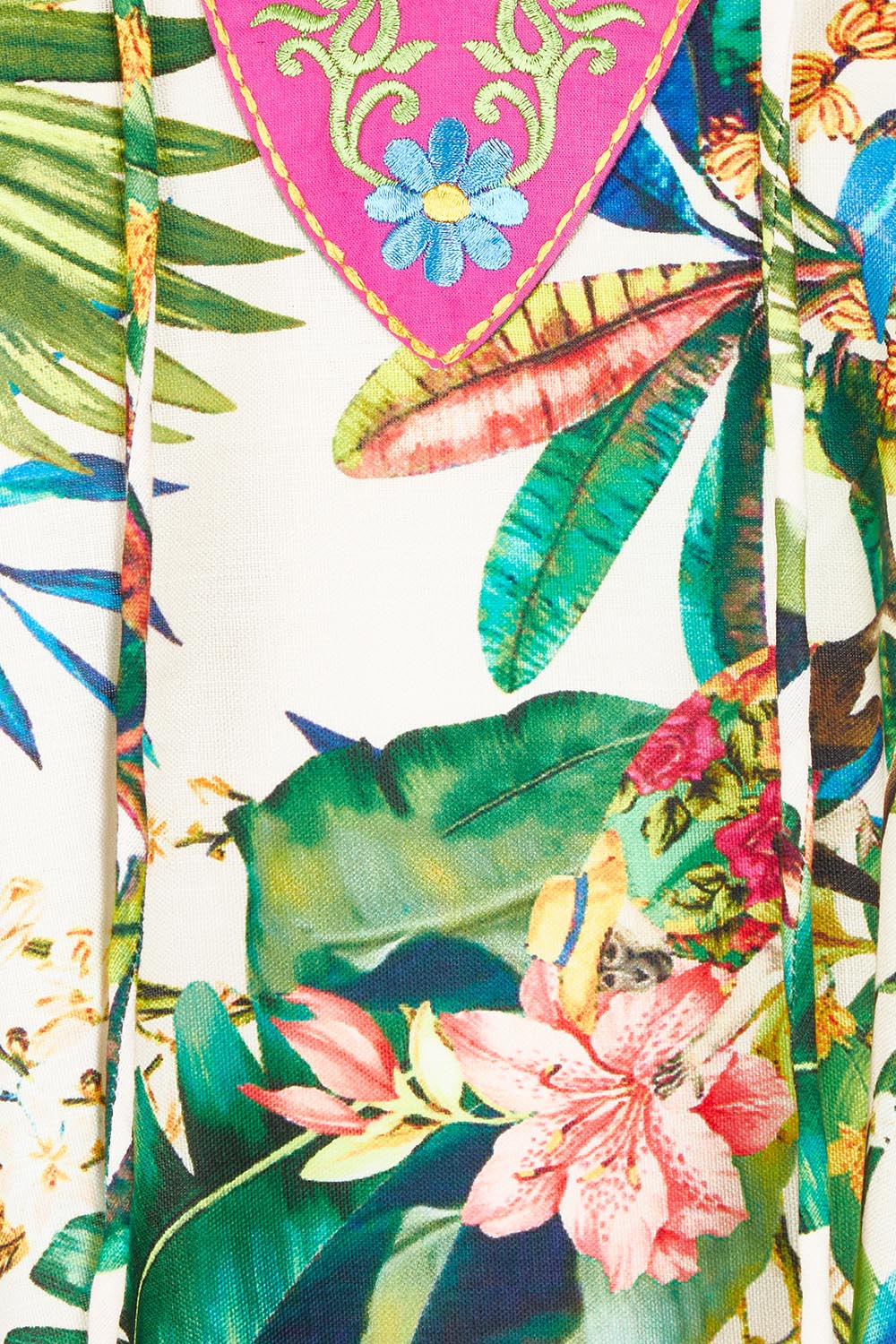 Product shot of the Sao Paulo Cotton Dress in colour Maui, detail