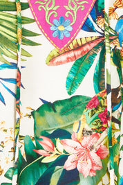 Product shot of the Sao Paulo Cotton Dress in colour Maui, detail