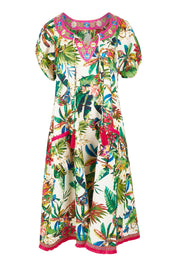 Product shot of the Sao Paulo Cotton Dress in colour Maui, from the front