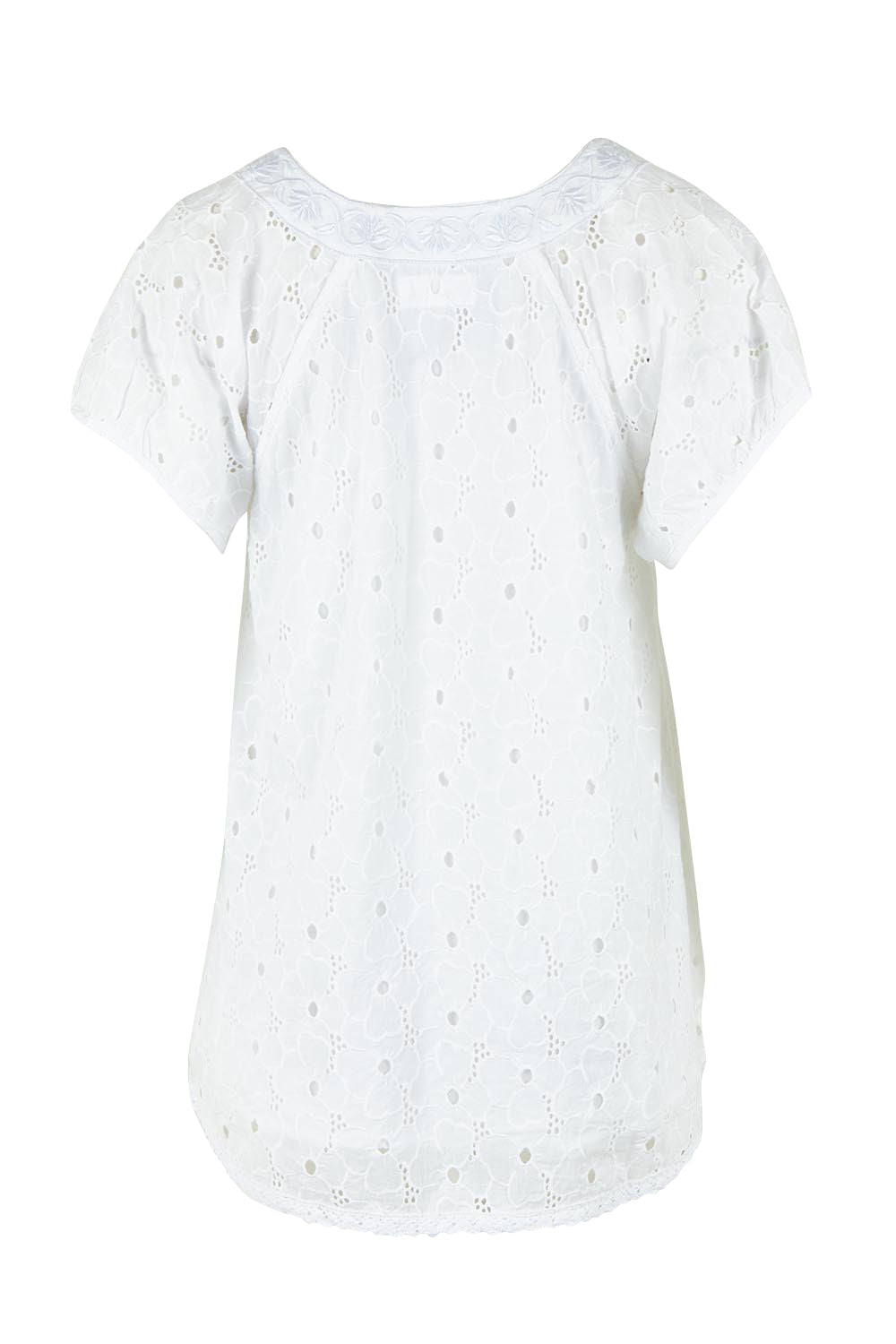 Product shot of the Sao Paulo Cotton Top in colour Delight (Green), from the back