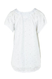 Product shot of the Sao Paulo Cotton Top in colour Delight (Green), from the back