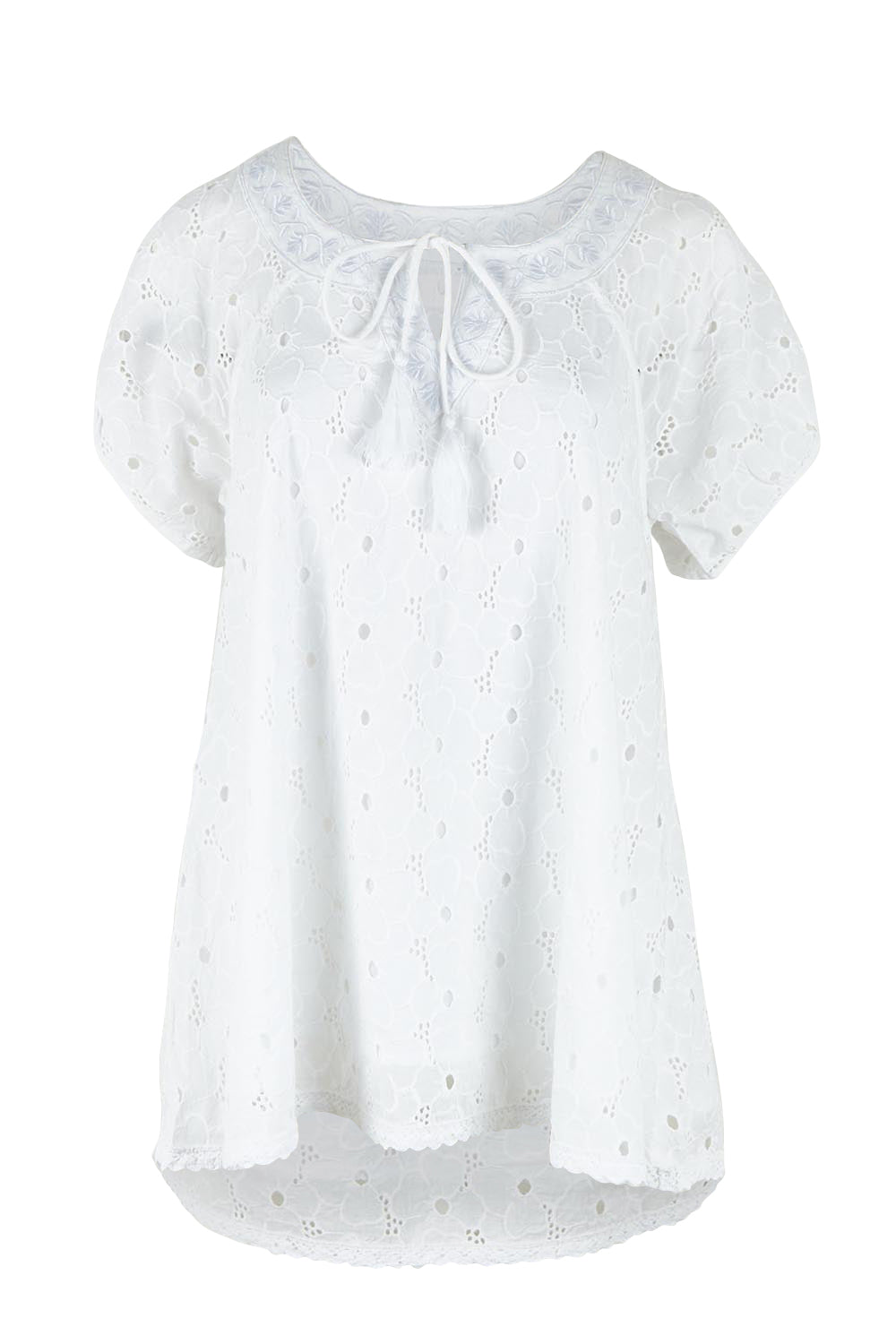 Product shot of the Sao Paulo Cotton Top in colour Delight (Green), from the front