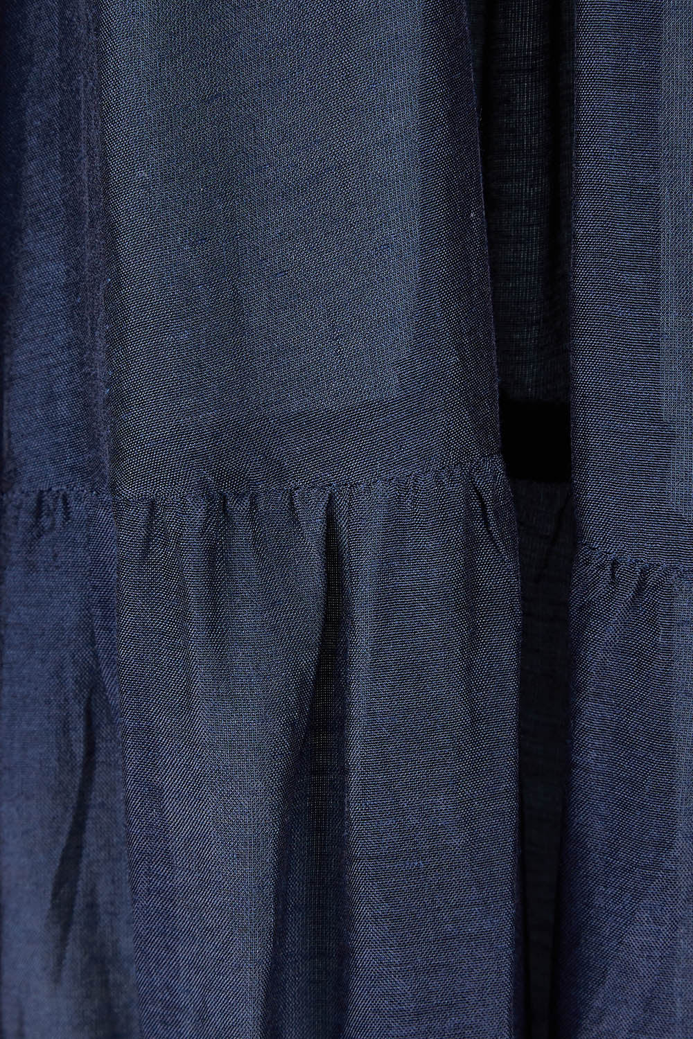 Product shot of the Matilda Top in colour Navy (Blue), detail