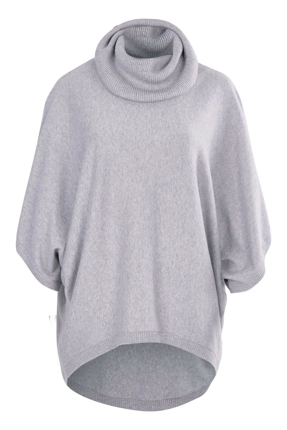 Product shot of the Natural Swing Kimono in colour Dove (Grey), from the front