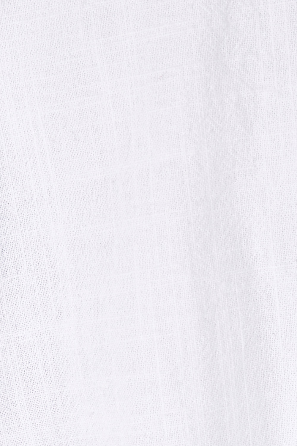 Product shot of the Cotton Front Tie Tunic in colour White (White), detail