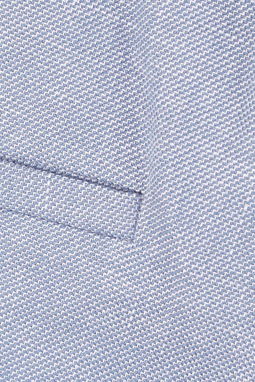 Product shot of the Linen Cotton Wide Leg Pant in colour Chambray (Blue), detail