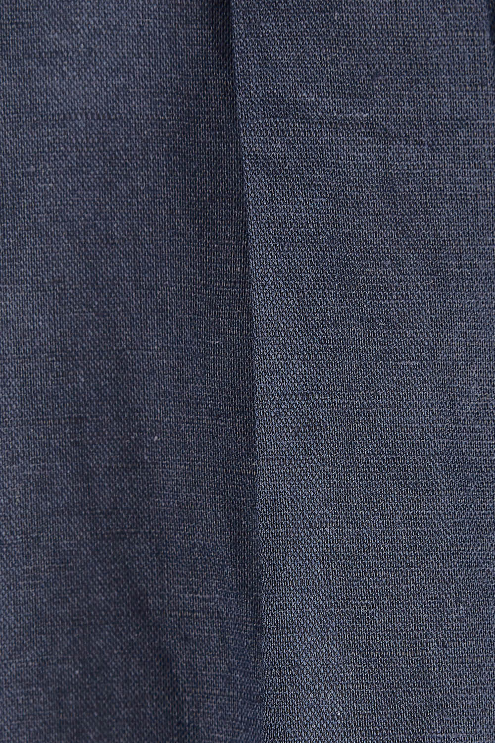 Product shot of the Linen Cotton Throw Dress in colour Navy (Blue), detail