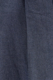 Product shot of the Linen Cotton Throw Dress in colour Navy (Blue), detail