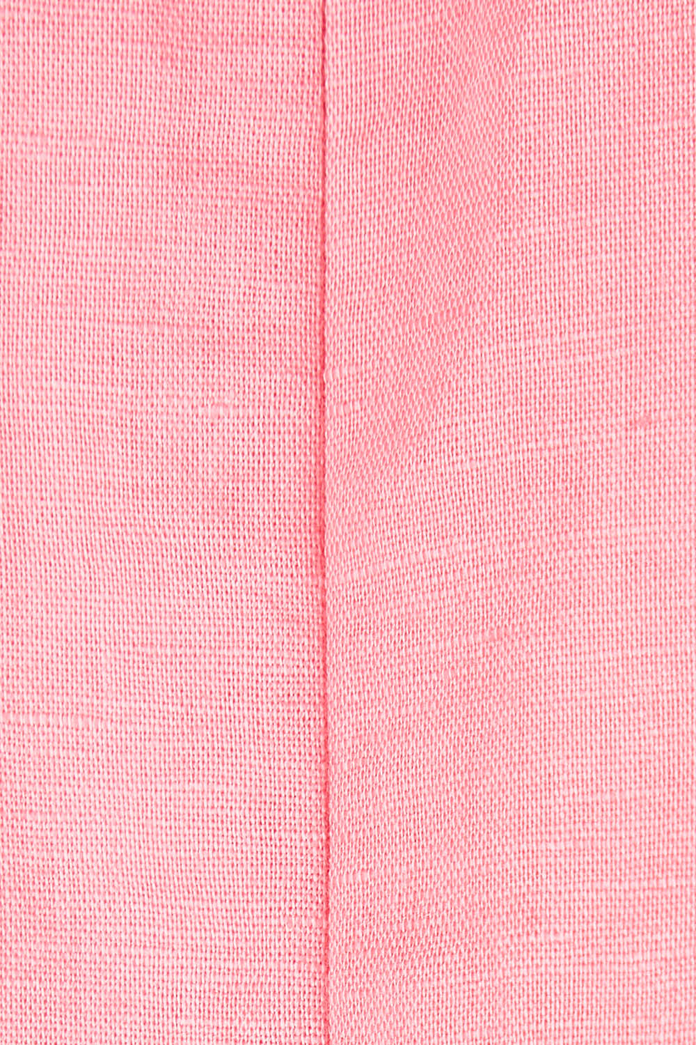 Product shot of the Linen Cotton Sleeveless Maxi Dress in colour Pink (Pink), detail