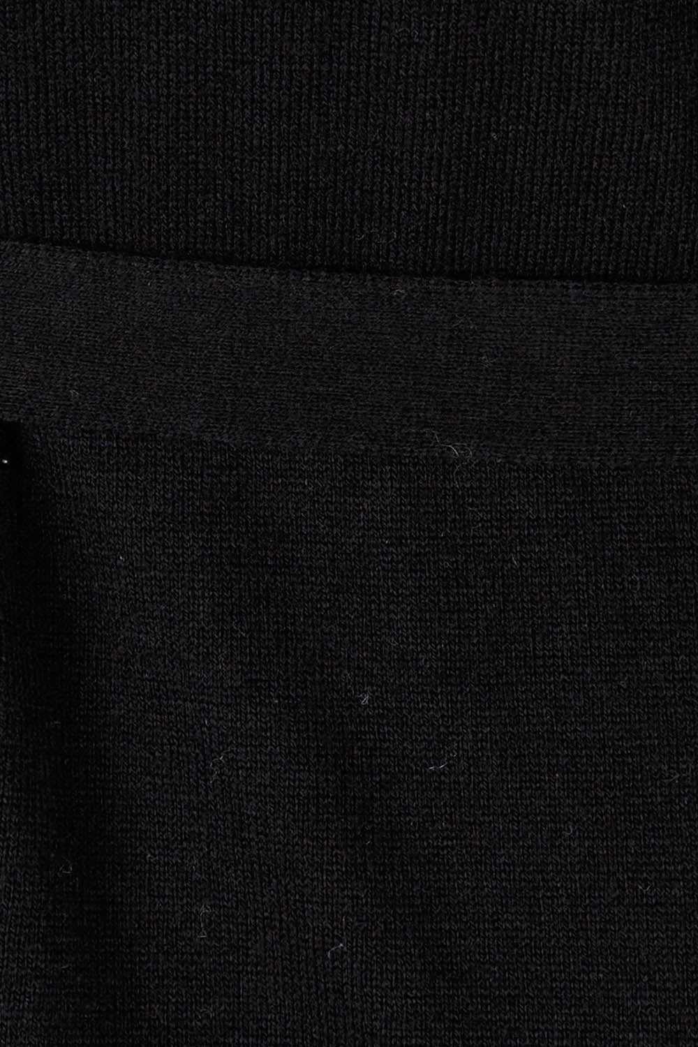 Product shot of the Cotton Cashmere Wrap Dress in colour Black (Black), detail