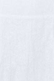Product shot of the Linen Cotton Straight Skirt in colour White (White), detail