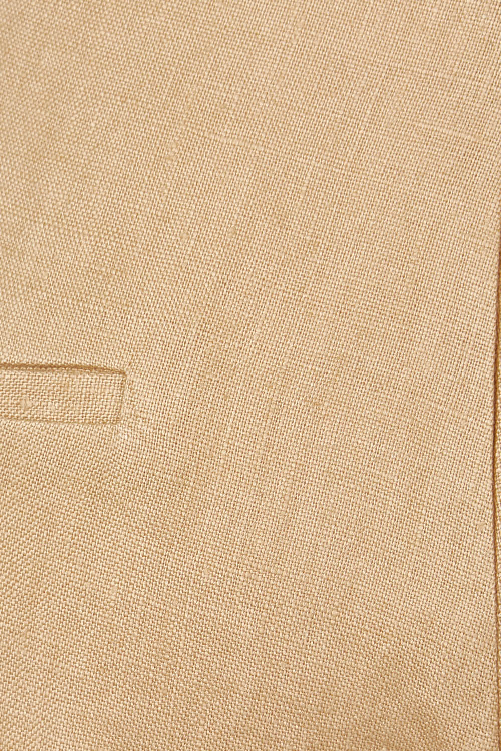 Product shot of the Linen Straight Leg Pant in colour Brownsugar, detail