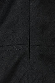 Product shot of the Linen Cotton Midi Bias Dress in colour Black (Black), detail