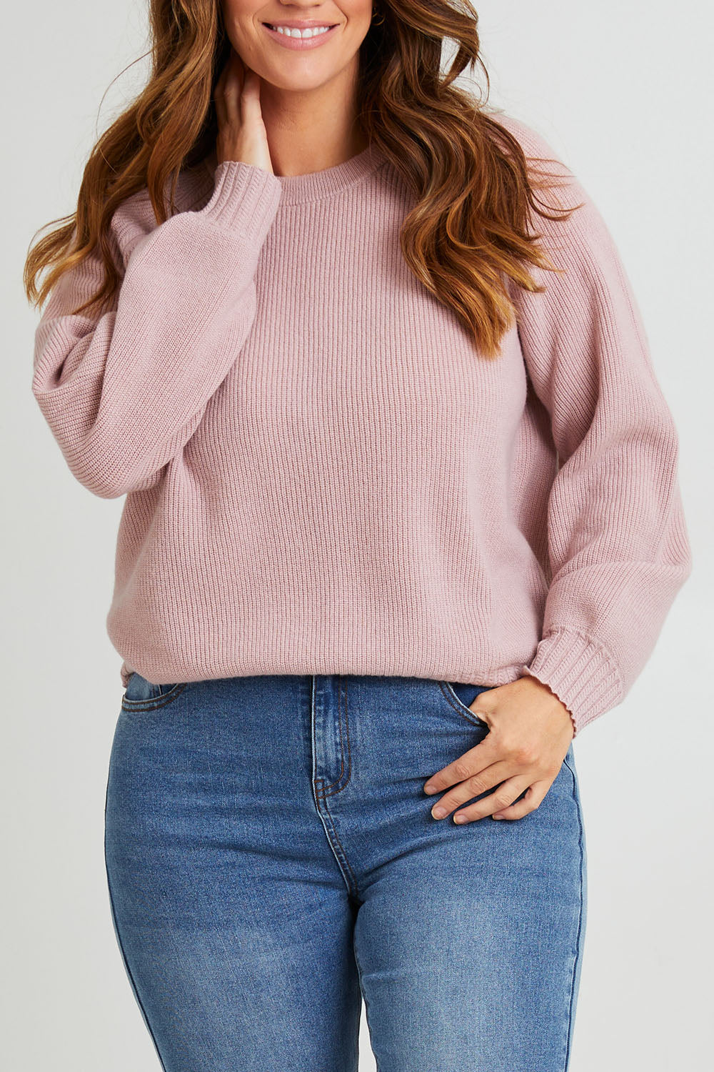 Preloved Wool Cashmere Sweater - Dustyrose