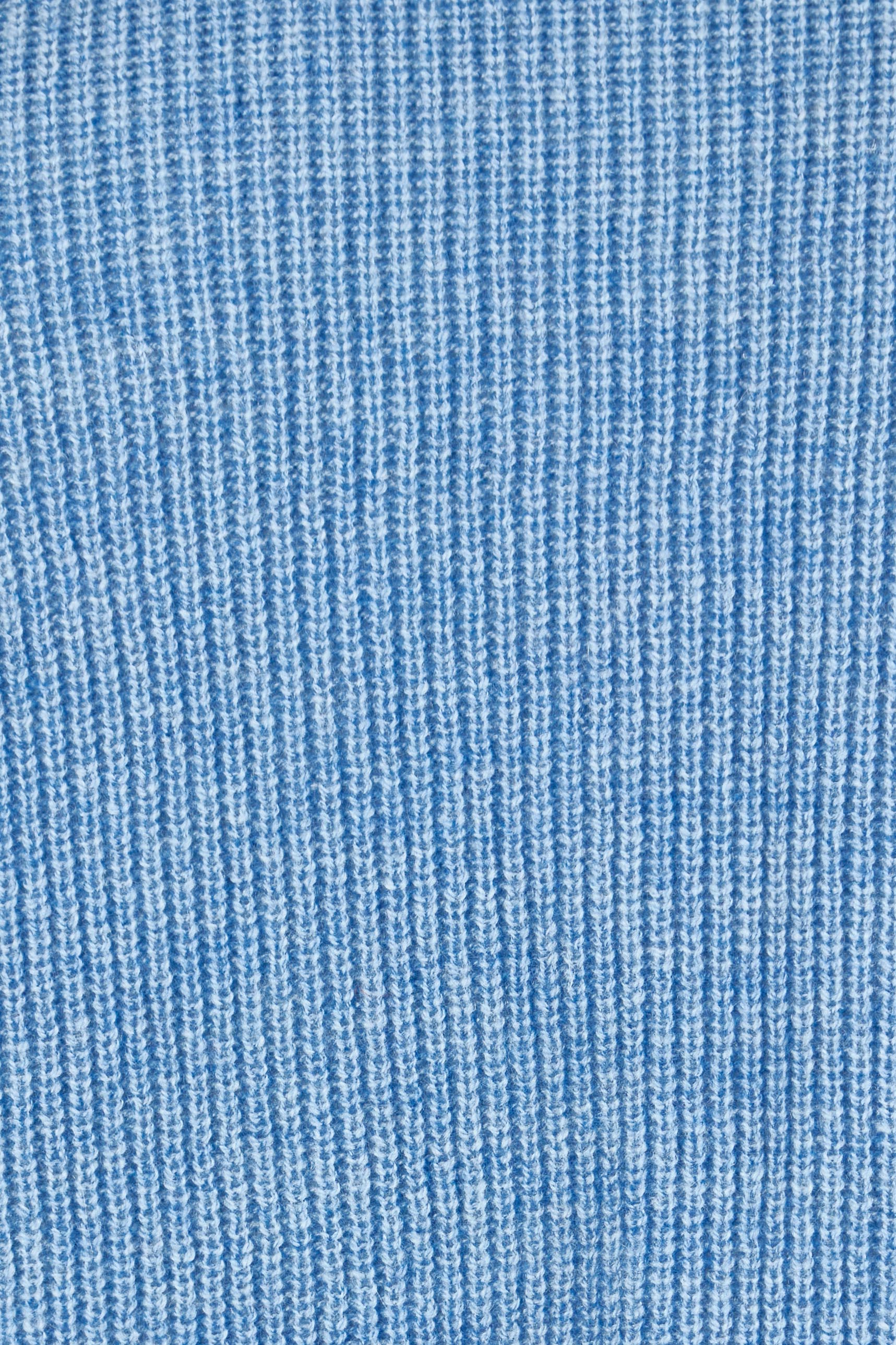 Product shot of the Wool Cashmere Sweater in colour Softblue (Blue), detail