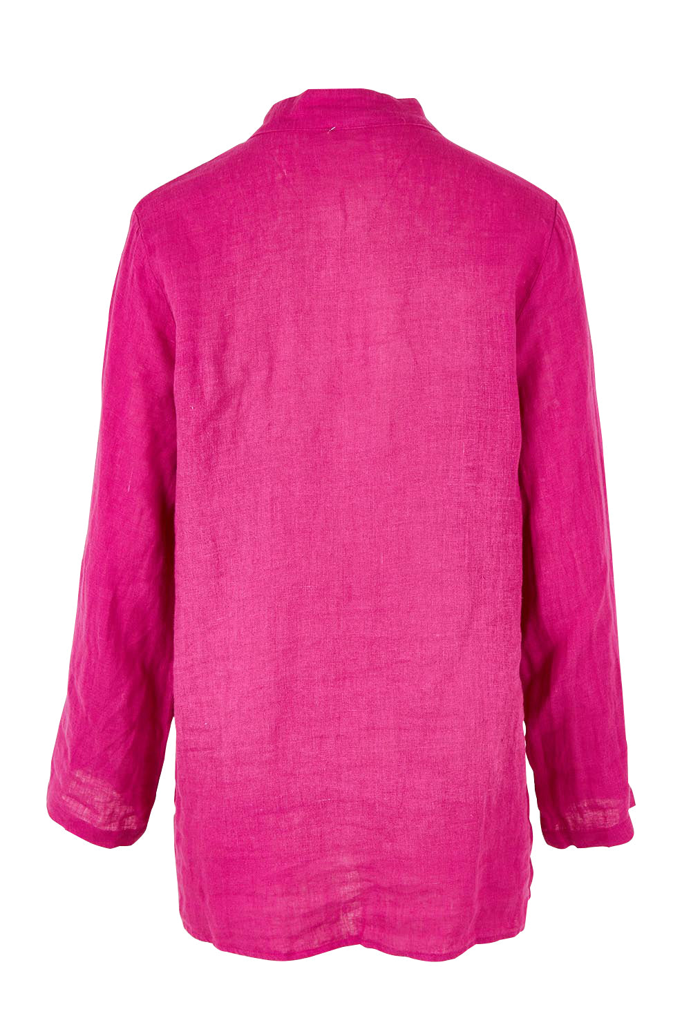 Product shot of the Linen Extra Soft Relaxed Shirt in colour Pink (Pink), from the back