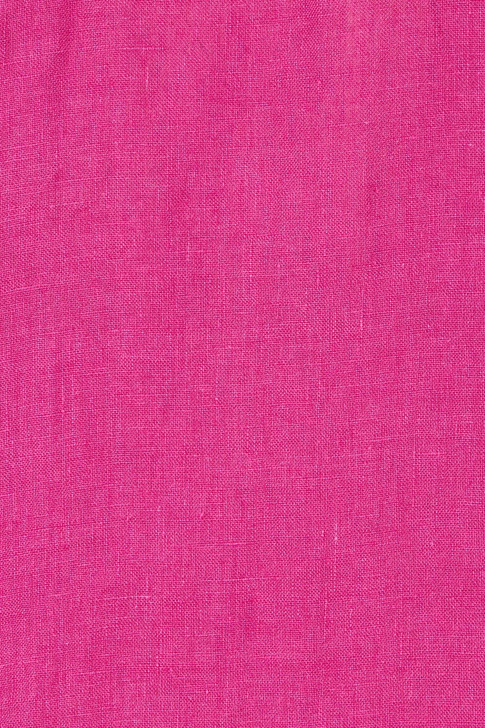 Product shot of the Linen Extra Soft Relaxed Shirt in colour Pink (Pink), detail