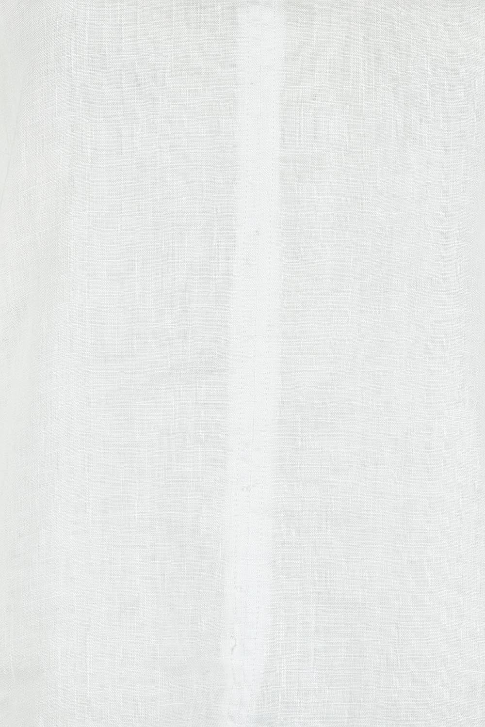 Product shot of the Linen 3/4 Sleeve Top in colour White (White), detail