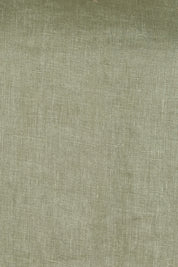Product shot of the Linen V Neck Shift Dress – Olive in colour Olive, showing detail