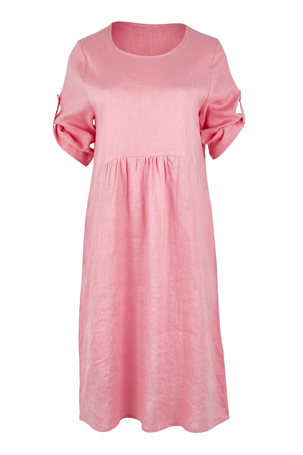 Product shot of the Linen Pocket Dress in colour Blush (Pink), detail