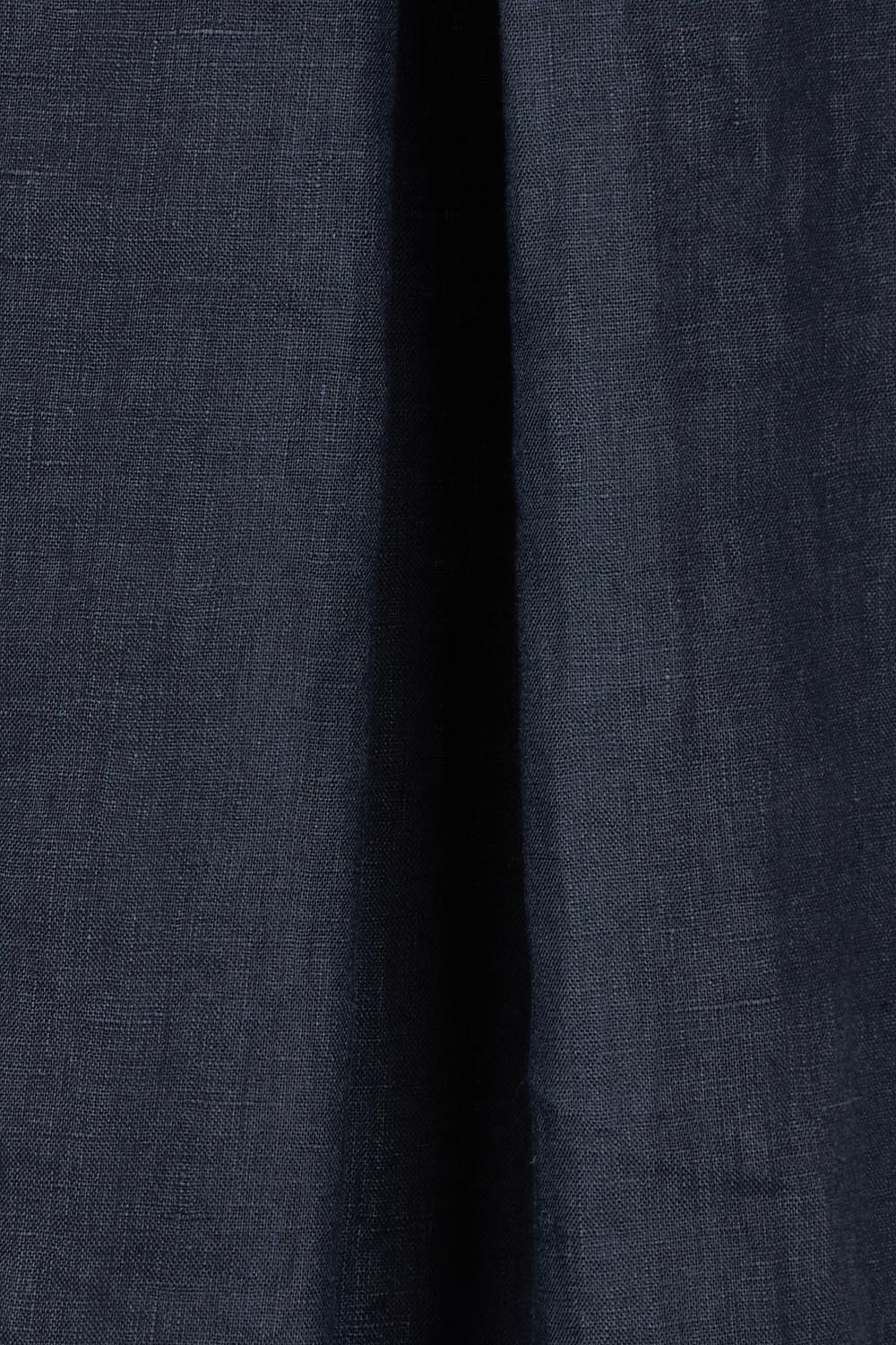 Product shot of the Linen Pocket Dress in colour Navy (Blue), detail