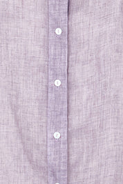 Product shot of the Cotton Button Down Blouse – Grape in colour Grape, showing detail